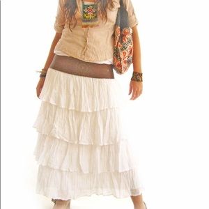 Boho Skirt Mexican Ruffled Tiered Layered